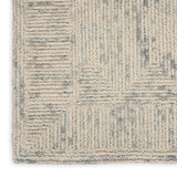 Nourison Vail VAI04 Handmade Tufted No Border Indoor Only Modern  Rug Ivory Grey Teal, Ivory Grey Teal 100% Wool 99446794734