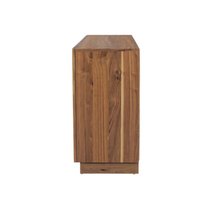 Origins Russo Walnut Herringbone Parquet Sideboard Organic Modern Buffet with Cable Management SJ3160