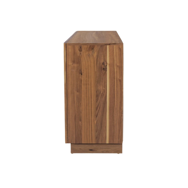 Origins Russo Walnut Herringbone Parquet Sideboard Organic Modern Buffet with Cable Management SJ3160
