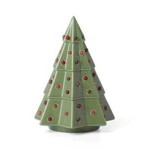 Lenox Kate Spade Evergreen Small Lit Tree Figurine Green, GREEN PORCELAIN 897070