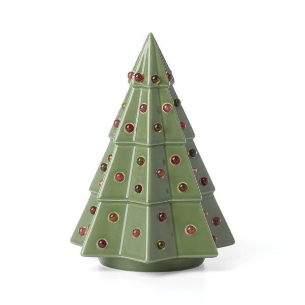 Lenox Kate Spade Evergreen Small Lit Tree Figurine Green, GREEN PORCELAIN 897070