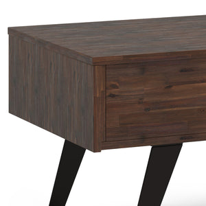 English Elm Lowry Lift Top Coffee Table - Distressed Charcoal Brown, Solid Acacia Wood, Modern Industrial Style B136P158846