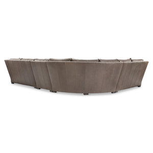 Bernhardt Bernhardt Keirnan Premium Leather Sectional with Rolled Arms and Sculpted Silhouette K2307