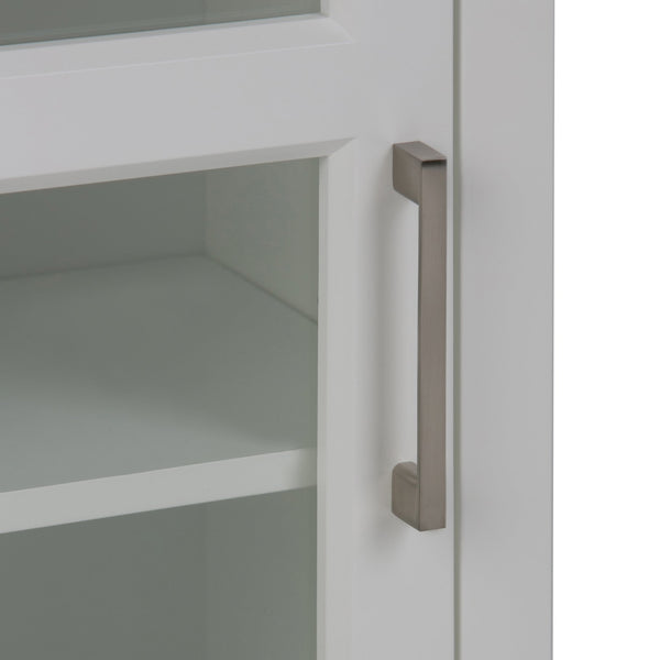 English Elm Avington - Contemporary Pure White Single Door Wall Cabinet With Adjustable Shelf For Versatile Storage B136P158502