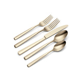 Lenox Oneida Ryder Satin Champagne 20-Piece Flatware Set Metallic, STAINLESS METAL 897336