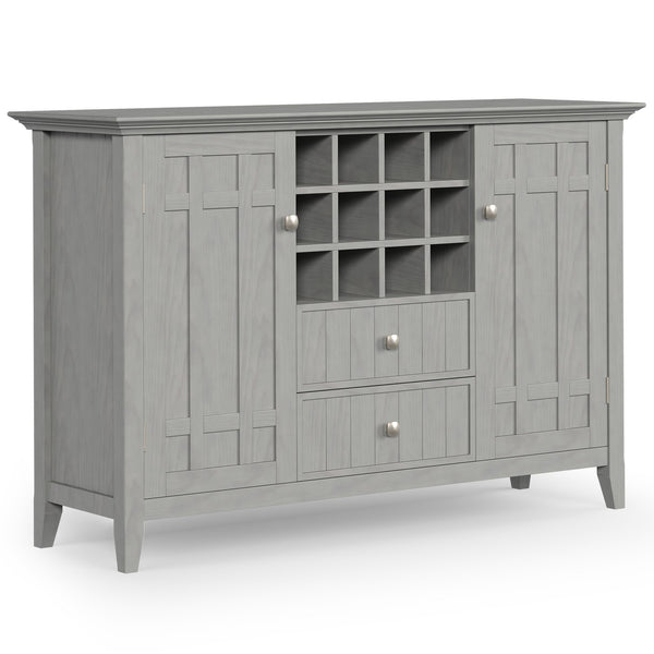 English Elm Bedford - Handcrafted Buffet & Wine Rack In Fog Grey - Elegant Storage For Dining & Living Spaces B136P158484