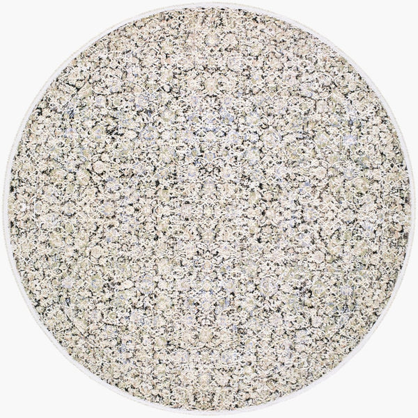 Livabliss Rivaldo Traditional Fringe Accent Rug Polyester Medium Pile for Entryway or Bedside Light Brown, Cr 7' x 7' RVD2300-7RD