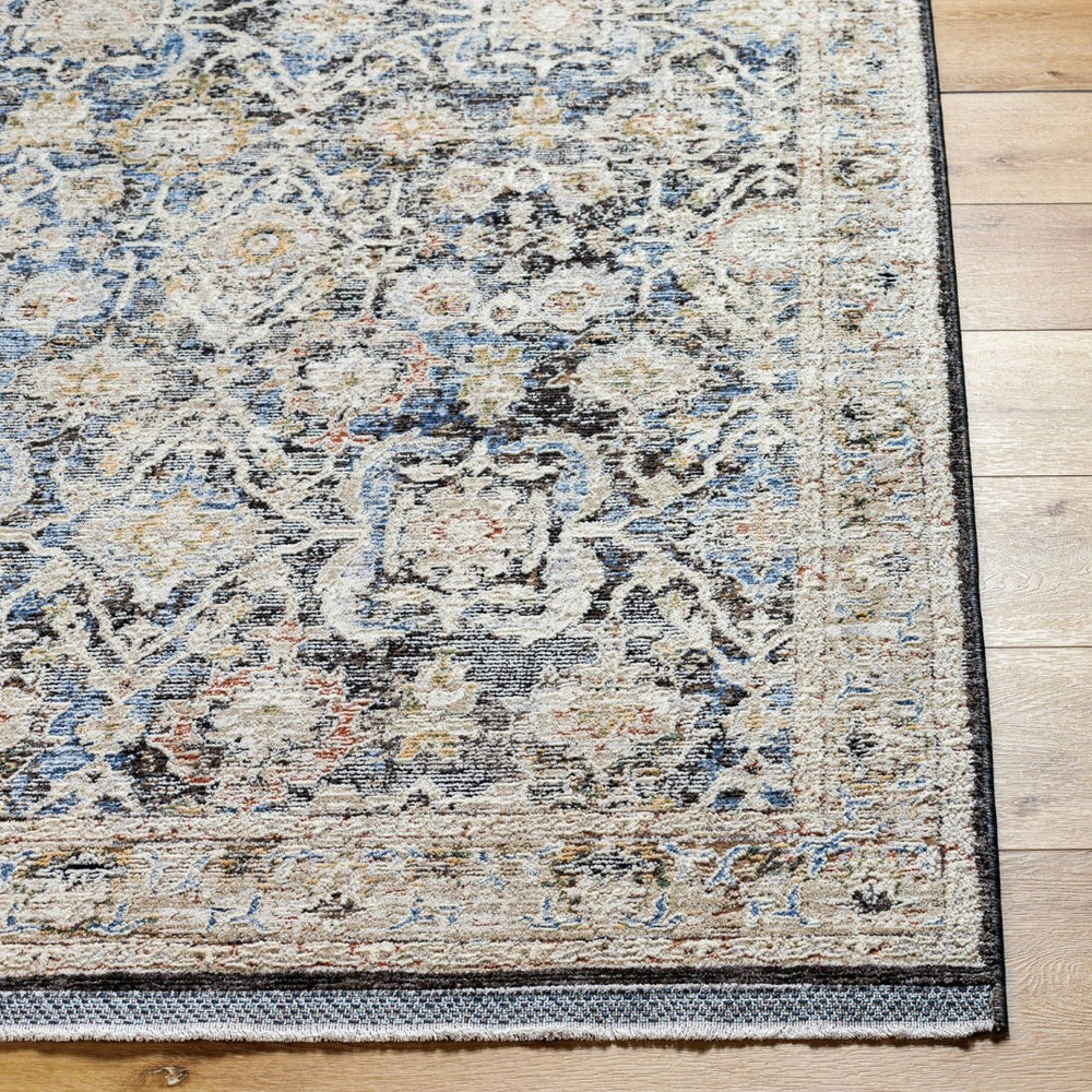 Livabliss Rivaldo Machine Woven Polyester Area Rug with Fringe Turkish Traditional Style Cream, Black 2' x 2'11" RVD2306-23