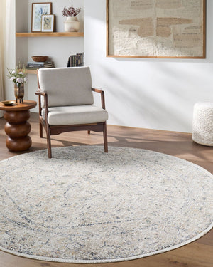 Livabliss Rivaldo Traditional Fringe Accent Rug Machine Woven Polyester for Entryways and Hallways Cream, Light Br 6'7" x 9'6" RVD2307-6796