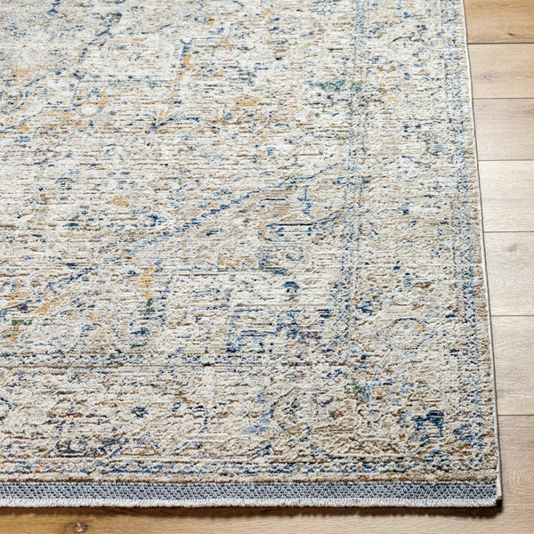 Livabliss Rivaldo Traditional Fringe Accent Rug Machine Woven Polyester for Entryways and Hallways Cream, Light Br 6'7" x 9'6" RVD2307-6796