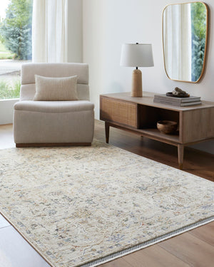 Livabliss Rivaldo Traditional Fringed Polyester Rug with Medium Pile for Entryways and Hallways Cream, Light Br 7'10" x 10' RVD2309-71010