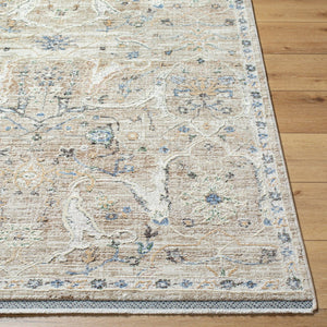 Livabliss Rivaldo Traditional Fringed Polyester Rug with Medium Pile for Entryways and Hallways Cream, Light Br 7'10" x 10' RVD2309-71010