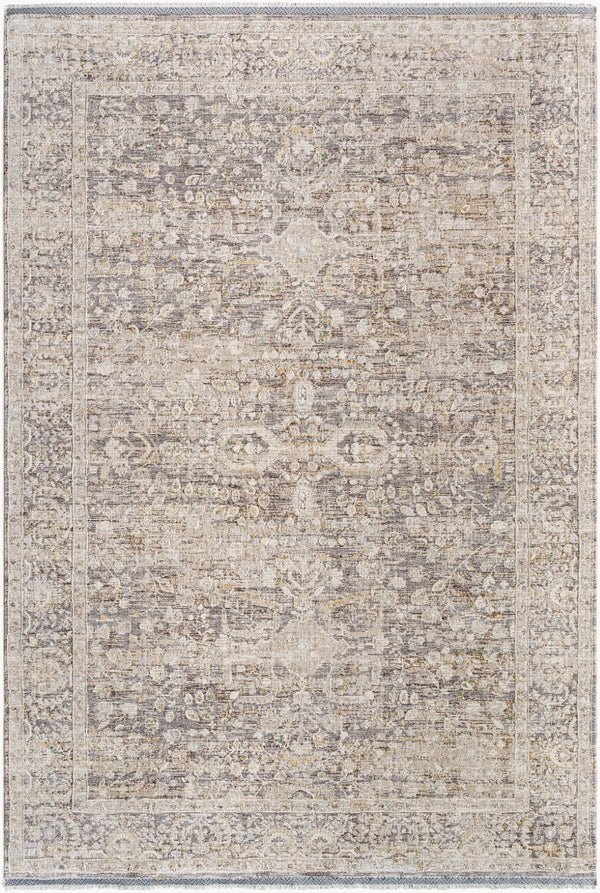 Livabliss Rivaldo Bohemian Fringe Polyester Area Rug Machine Woven in Turkey for Entryways Cream, Light Br 2'4" x 3'9" RVD2312-2439