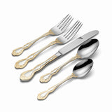 Lenox Oneida Golden Mandolina 45 Piece Fine Flatware Set, Service for 8 Metallic, STAINLESS METAL F142045A