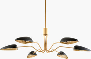 Livabliss Rivage Oversized Art Deco Chandelier Wrought Iron Sculptural Pendant for Grand Entryways RVG-001
