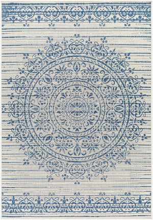 Livabliss Ravello Medallion Polypropylene Indoor Outdoor Rug for High Traffic Living Spaces RVL2330-537