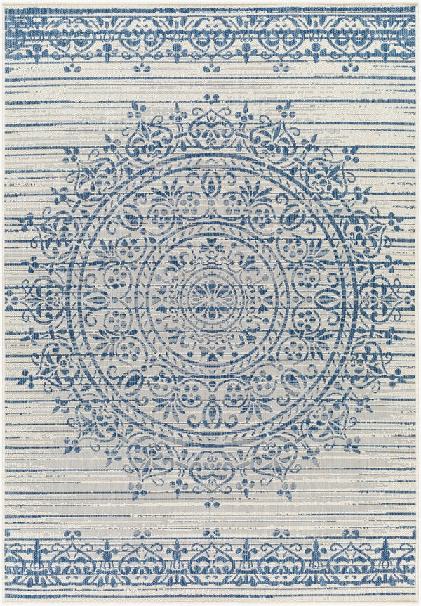 Livabliss Ravello Medallion Polypropylene Indoor Outdoor Rug for High Traffic Living Spaces RVL2330-537