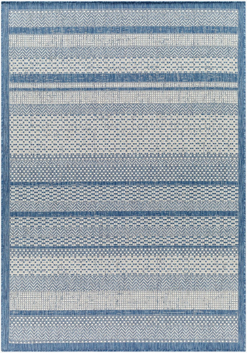 Livabliss Ravello Flatweave Polypropylene Indoor Outdoor Rug for Patio Entryway High Traffic Areas Denim, Dark Blu 2' x 2'11" RVL2336-23