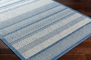 Livabliss Ravello Flatweave Polypropylene Indoor Outdoor Rug for Patio Entryway High Traffic Areas Denim, Dark Blu 2' x 2'11" RVL2336-23