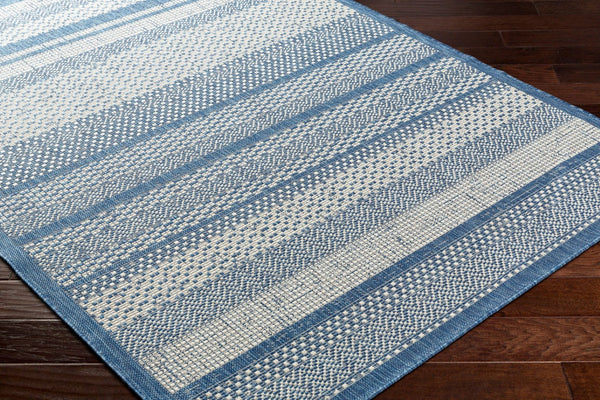 Livabliss Ravello Flatweave Polypropylene Indoor Outdoor Rug for Patio Entryway High Traffic Areas Denim, Dark Blu 2' x 2'11" RVL2336-23