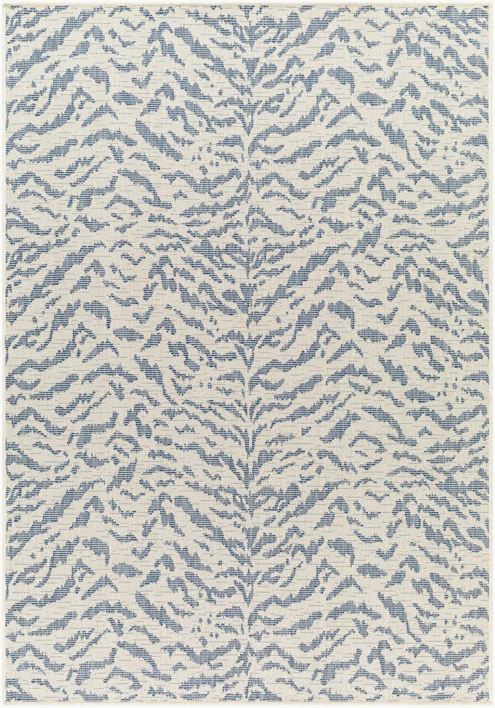 Livabliss Ravello Flatweave Polypropylene Area Rug Geometric Modern Indoor Outdoor Living Ivory, Light Be 5'3" x 7' RVL2351-537