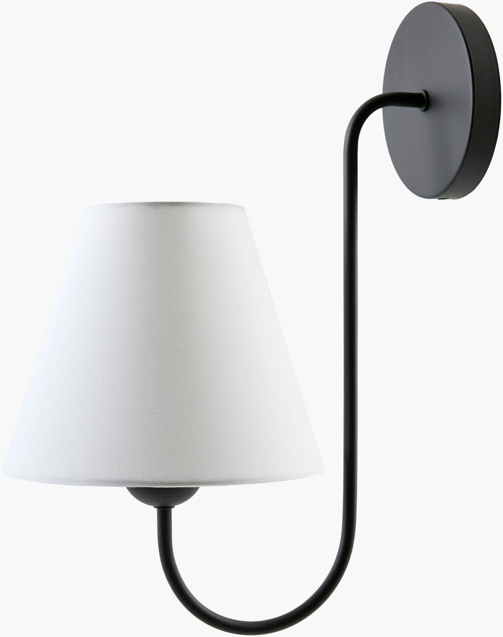 Livabliss Ruvana Linen Shade Metal Wall Sconce Warm Ambient Light for Bedroom or Hallway RVNA-001