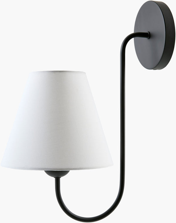 Livabliss Ruvana Linen Shade Metal Wall Sconce Warm Ambient Light for Bedroom or Hallway RVNA-001