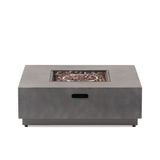 Christopher Knight Home® Noble House Square Iron Fire Pit-50 000 Btu