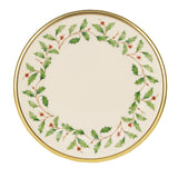 Lenox Holiday Bread Plate Red & Green, IVORY PORCELAIN 146504020