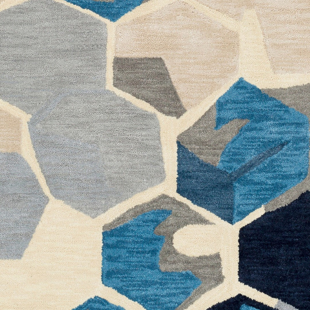 Surya Rivera Rvr-1007 5' X 7'6" Hand-tufted Modern Rug - Affordable Elegance For Your Home Decor! Navy Polyester Rvr1007-576