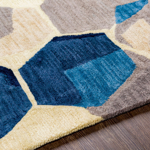 Surya Rivera Rvr-1007 5' X 7'6" Hand-tufted Modern Rug - Affordable Elegance For Your Home Decor! Navy Polyester Rvr1007-576