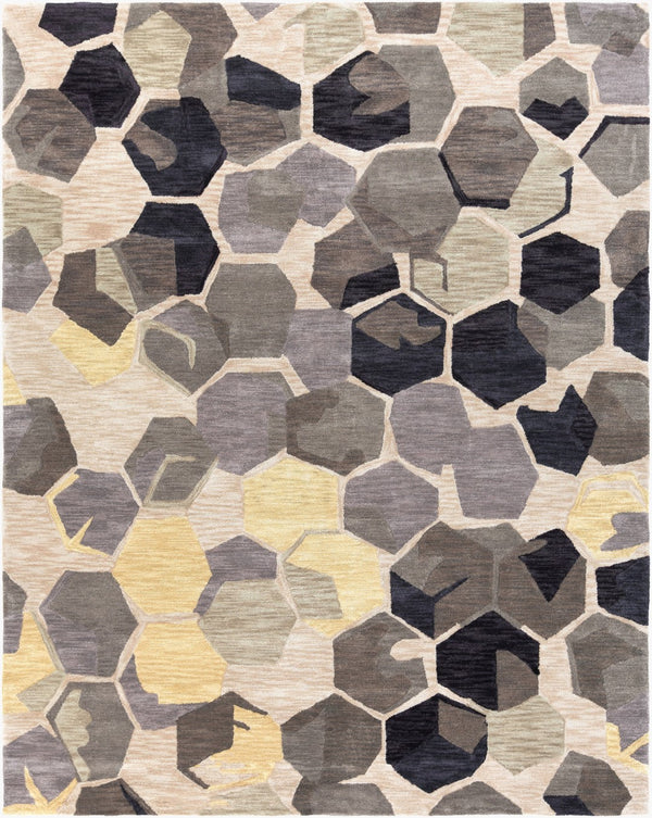 Surya Rivera Rvr-1007 5' X 7'6" Hand-tufted Modern Rug - Affordable Elegance For Your Home Decor! Black Polyester Rvr1008-810