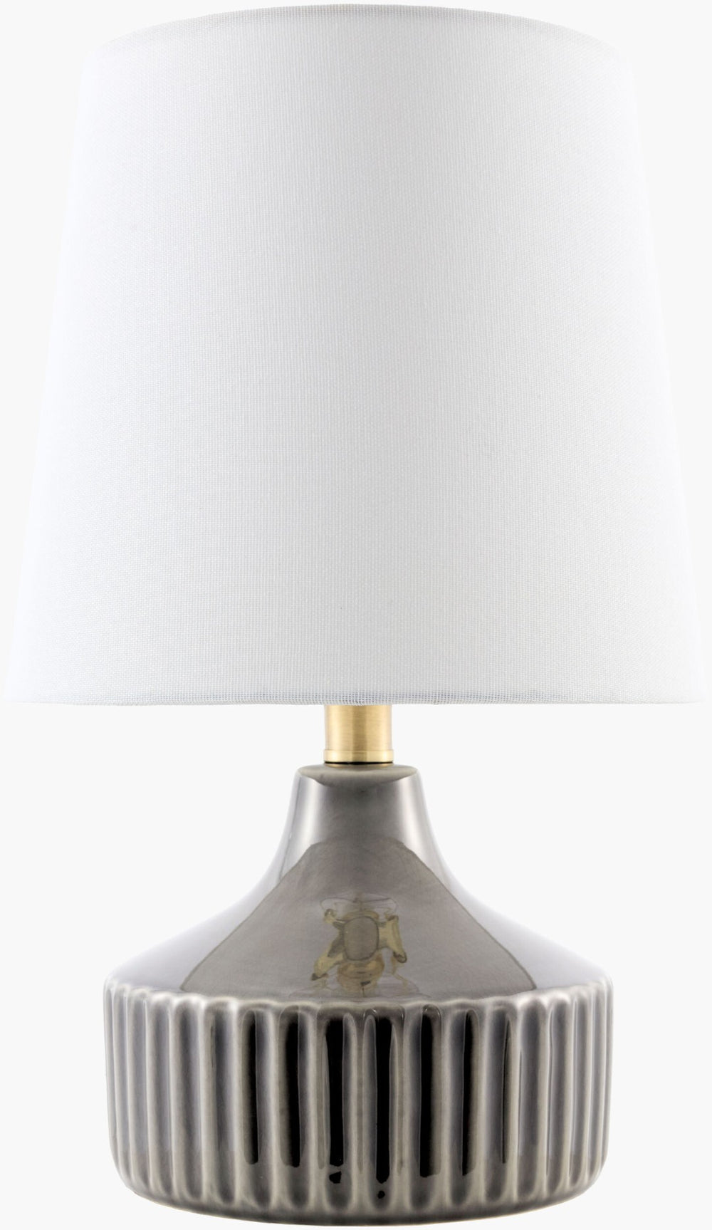 Livabliss Rivery Jute Textured Table Lamp with Metal Base and Soft Polyester Shade for Nightstands RVRY-001