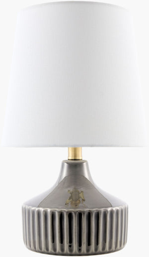 Livabliss Rivery Jute Textured Table Lamp with Metal Base and Soft Polyester Shade for Nightstands RVRY-001
