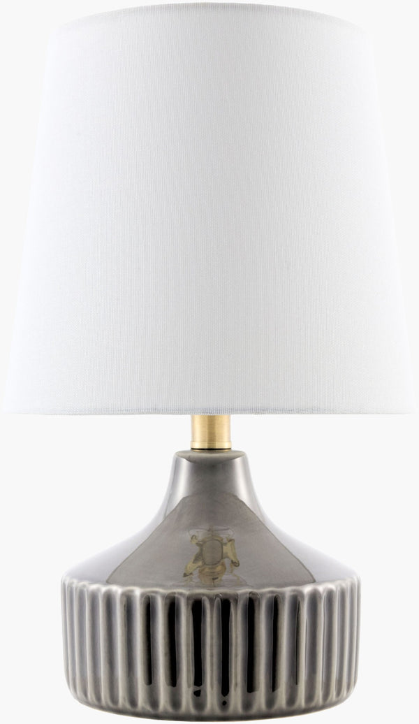 Livabliss Rivery Jute Textured Table Lamp with Metal Base and Soft Polyester Shade for Nightstands RVRY-001