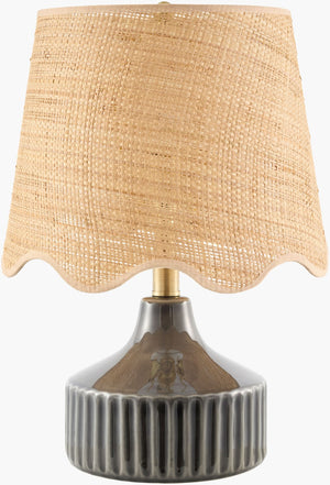 Livabliss Rivery Felt and Jute Table Lamp Transitional Textured Accent for Side or Reading Nook RVRY-003