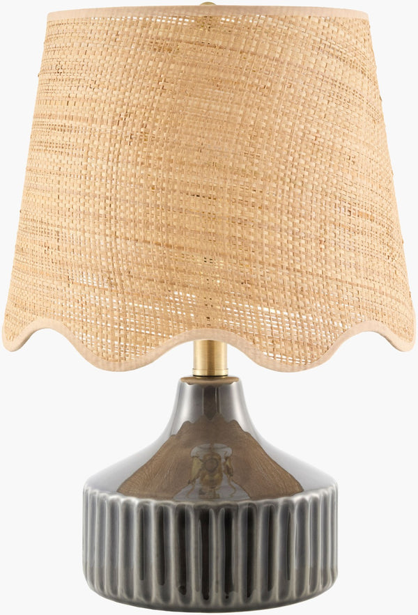 Livabliss Rivery Felt and Jute Table Lamp Transitional Textured Accent for Side or Reading Nook RVRY-003