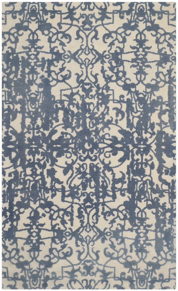 Safavieh Restoration Vintage 101 Hanf Tufted  Rug Ivory / Blue RVT101A-2