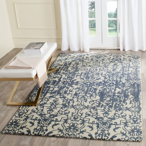 Safavieh Restoration Vintage 101 Hanf Tufted  Rug Ivory / Blue RVT101A-2