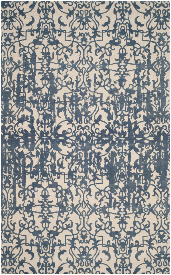 Safavieh Restoration Vintage 101 Hanf Tufted  Rug Ivory / Blue RVT101A-2