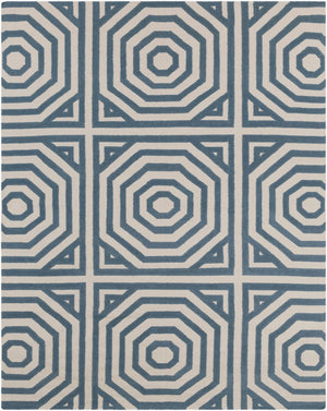 Surya Rivington 2' X 3' Handmade Wool Rug - Durable Modern Decor With Natural Charm, Spot Clean Only Dark Blue Wool Rvt5008-268