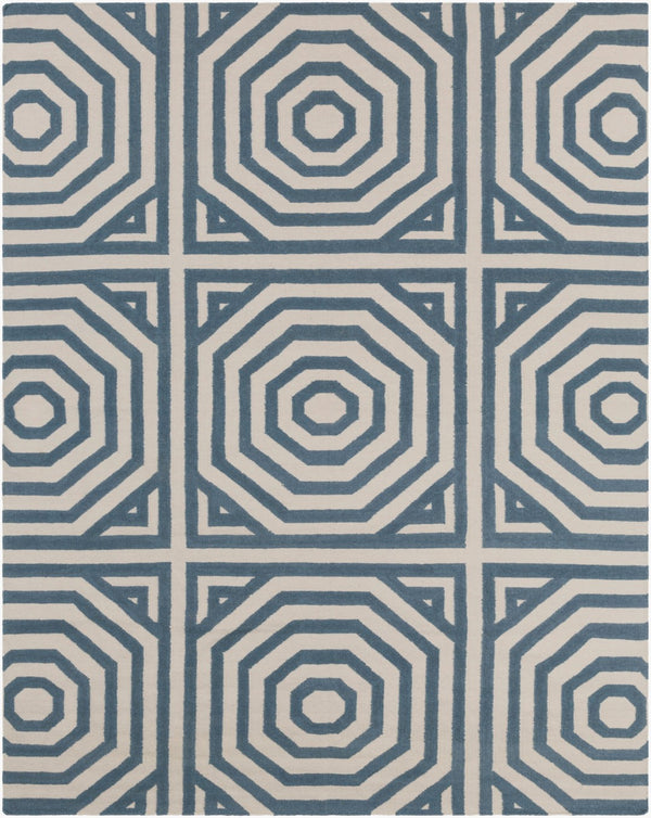 Surya Rivington 2' X 3' Handmade Wool Rug - Durable Modern Decor With Natural Charm, Spot Clean Only Dark Blue Wool Rvt5008-268