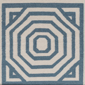 Surya Rivington 2' X 3' Handmade Wool Rug - Durable Modern Decor With Natural Charm, Spot Clean Only Dark Blue Wool Rvt5008-268