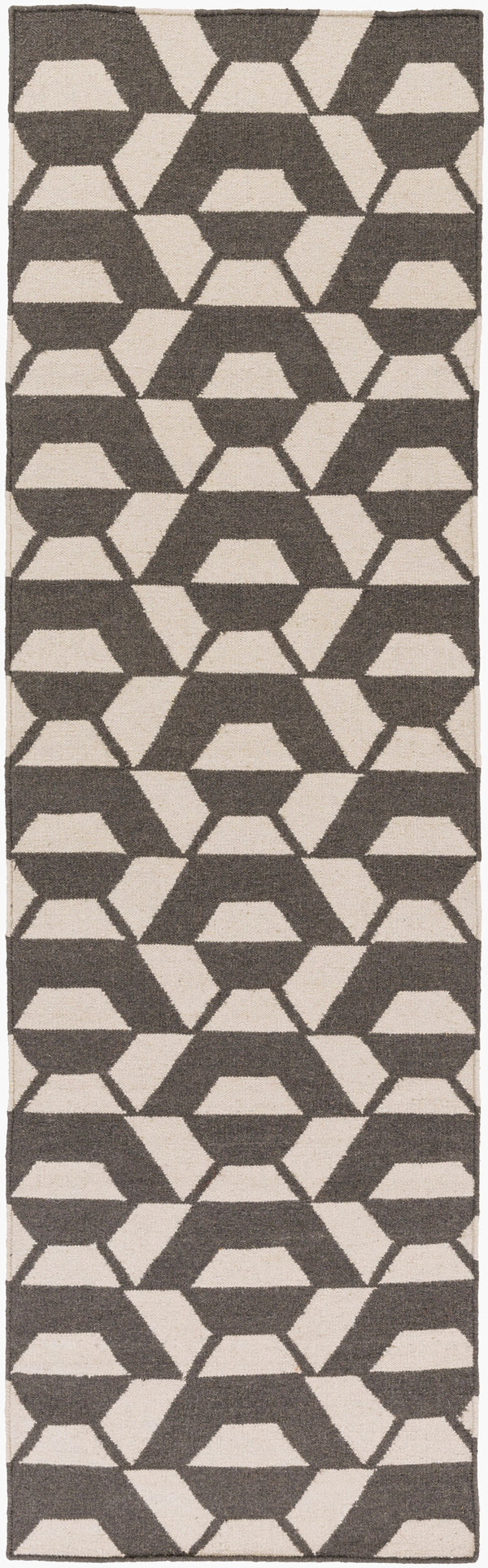 Surya Rivington 2' X 3' Handmade Wool Rug - Durable Modern Decor With Natural Charm, Spot Clean Only Charcoal Wool Rvt5014-268