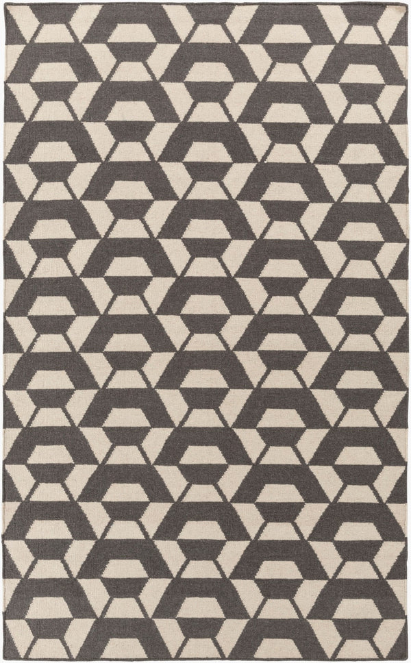Surya Rivington 2' X 3' Handmade Wool Rug - Durable Modern Decor With Natural Charm, Spot Clean Only Charcoal Wool Rvt5014-46