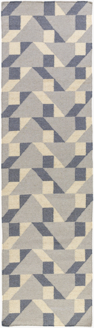 Surya Rivington 2' X 3' Handmade Wool Rug - Durable Modern Decor With Natural Charm, Spot Clean Only Denim Wool Rvt5016-268