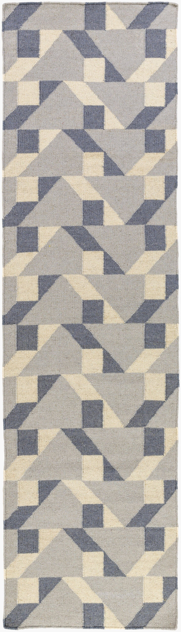 Surya Rivington 2' X 3' Handmade Wool Rug - Durable Modern Decor With Natural Charm, Spot Clean Only Denim Wool Rvt5016-268
