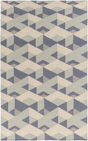 Surya Rivington 2' X 3' Handmade Wool Rug - Durable Modern Decor With Natural Charm, Spot Clean Only Denim Wool Rvt5016-23