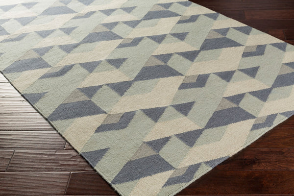 Surya Rivington 2' X 3' Handmade Wool Rug - Durable Modern Decor With Natural Charm, Spot Clean Only Denim Wool Rvt5016-268