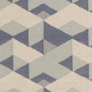 Surya Rivington 2' X 3' Handmade Wool Rug - Durable Modern Decor With Natural Charm, Spot Clean Only Denim Wool Rvt5016-268